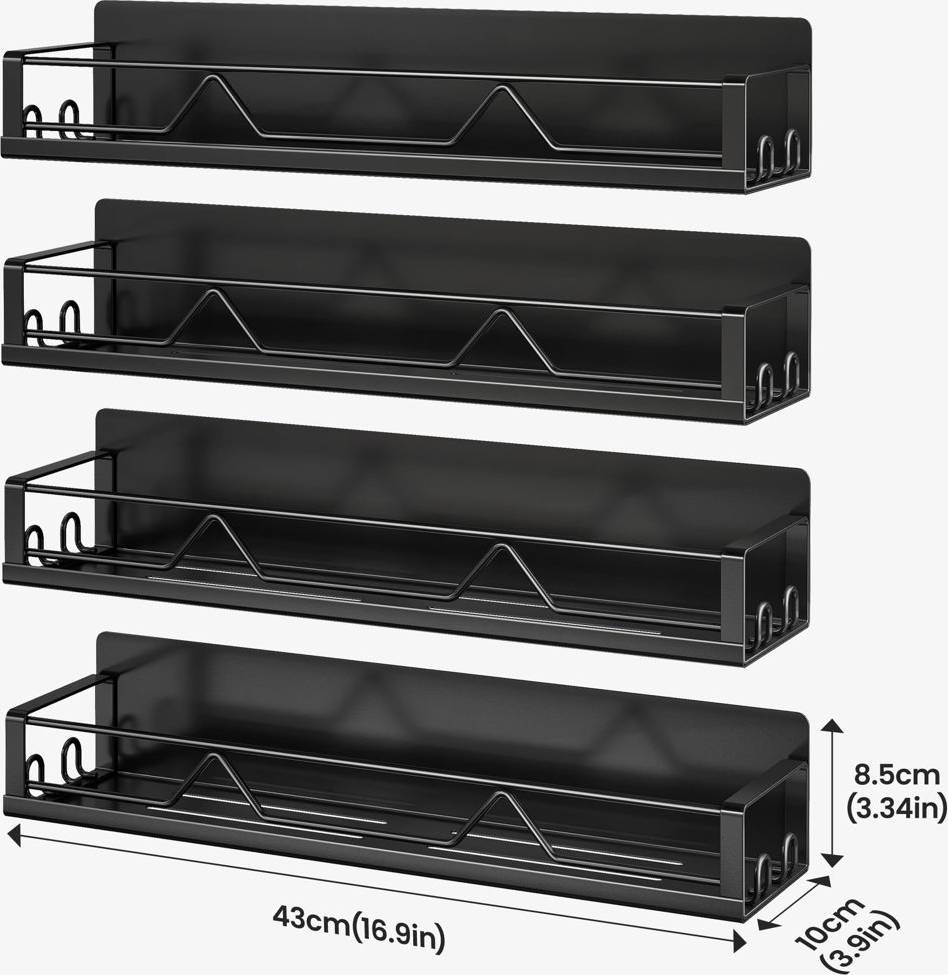 Ebern Designs 16.9 Inch Large Capacity Magnetic Spice Rack