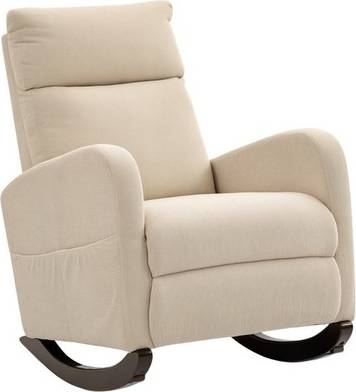 Homcom Modern High Back Corduroy Leisure Rocking Chair