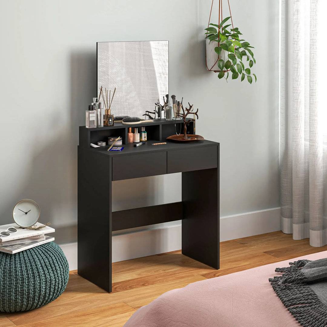 Isabelline Multi-Storage With Mirror Dressing Table