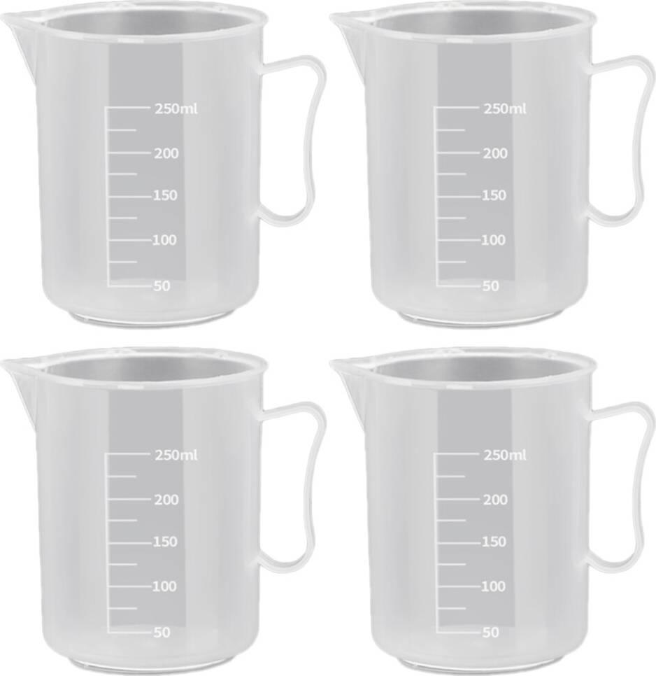 VILLCASE 4 Pcs Measure Kitchen Graduated With Scale Measuring Cup 4pcs