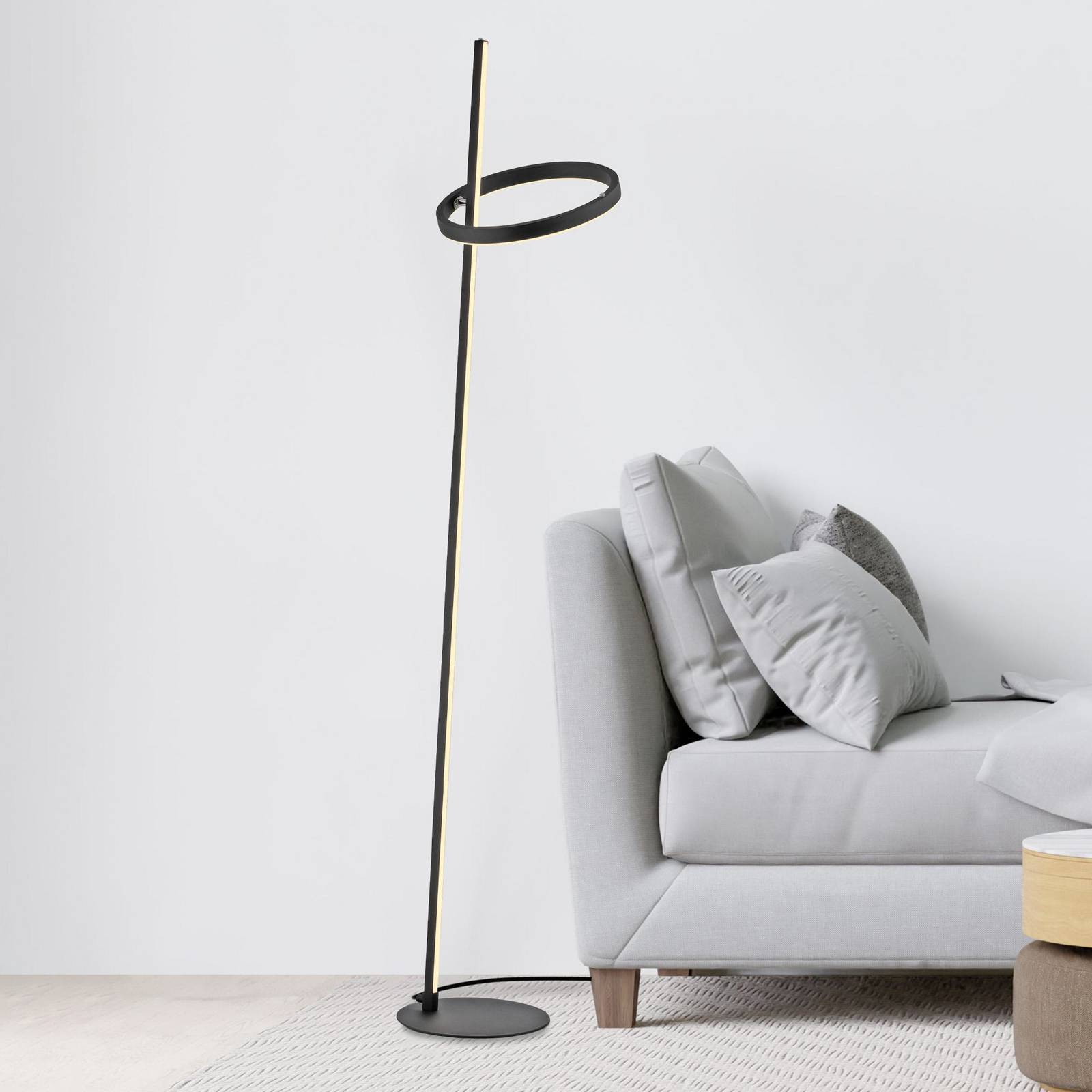 JUST LIGHT GmbH LED Ritus Dæmpbar Sort Gulvlampe