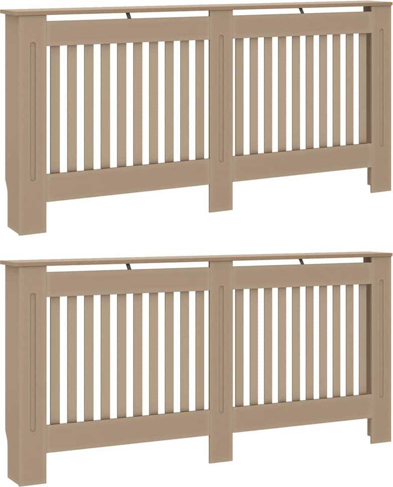 Ebern Designs Radiator Cover 2 Pcs Brown Engineered Wood