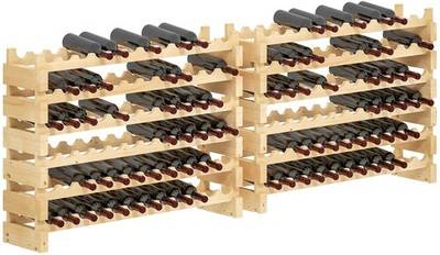 Homcom 72 Bottle Shelf Holder Standing Set Wine Rack