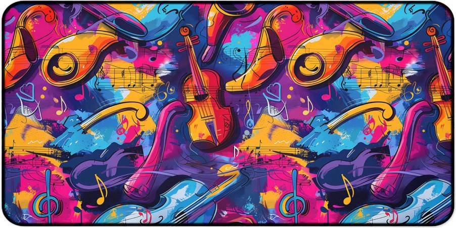 East Urban Home Musical Instruments Mouse Mat Abstract Art