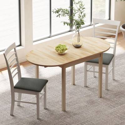 Homcom Foldable Solid Wood Drop Leaf Dining Table
