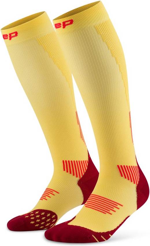 Core Run Tall Socks 5.0 Rouge Jaune Femme