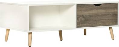 Homcom Modern Tables With Storage Shelves Coffee Table
