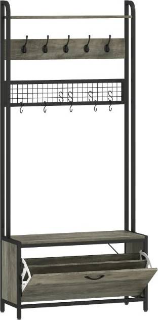 Homcom Industrial Hall Tree Coat Rack Stand Hallway Furniture & Accessory