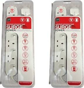 Masterplug 4 Socket Power Surge Protected Extension Lead