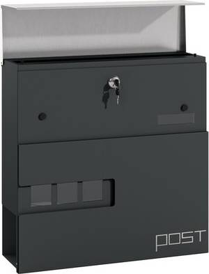 Homcom Wall Mounted Post Box Grey