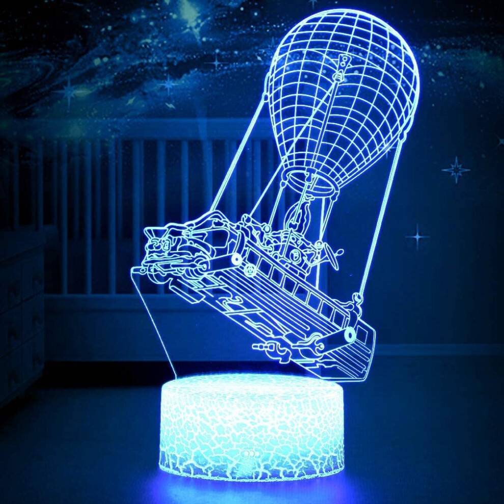 Battle Bus Game 3D LED 7 Color Table Lamp