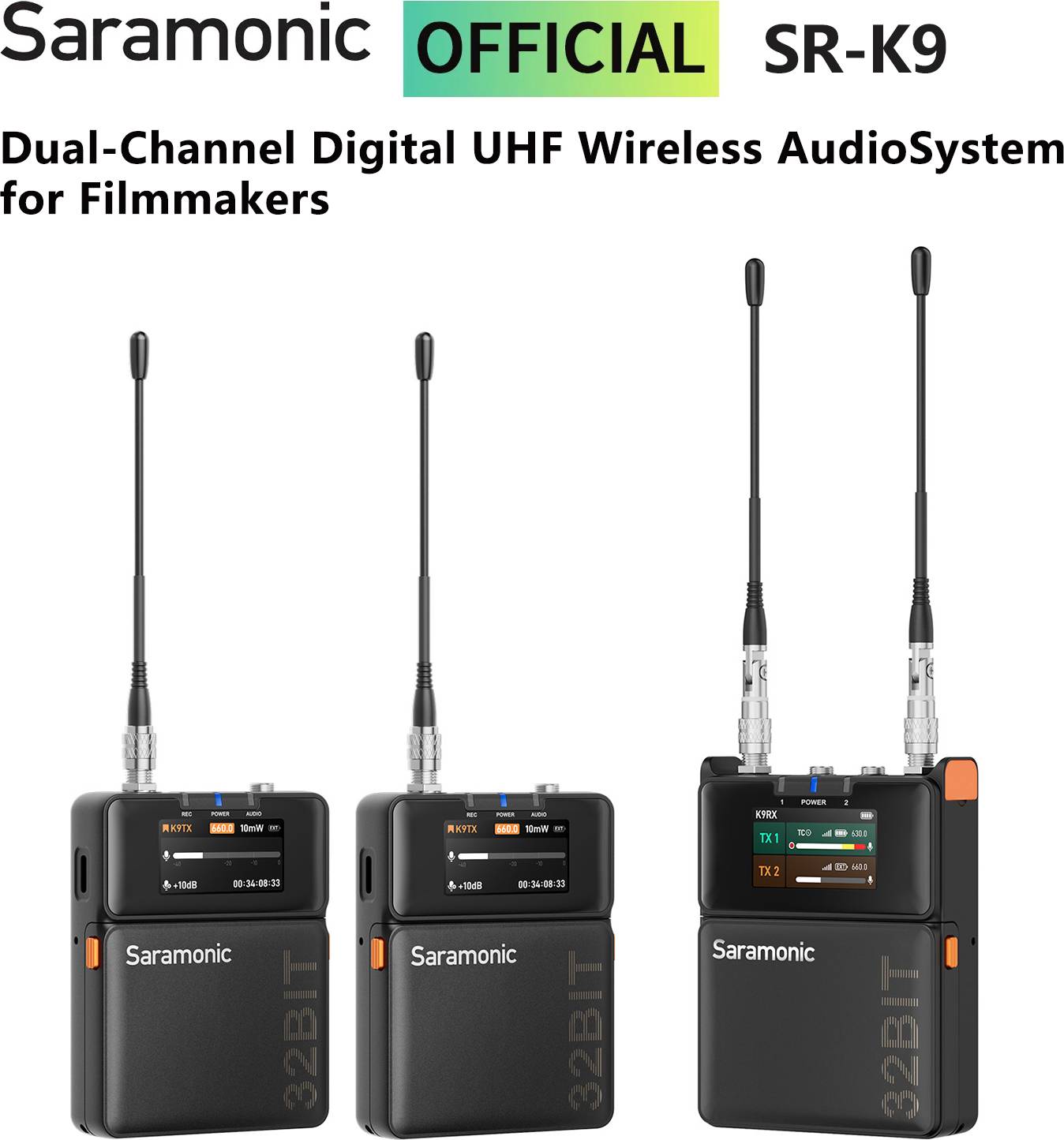 K9 Dual-Channel Digital UHF Audiosystem