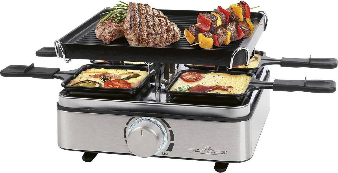 Raclette grill Profi Cook Raclette Grill 4 Personnes Acier Inoxydable PC-RG1301