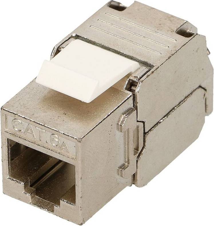 Extralink CAT6A STP RJ45 Keystone-modul - Beige/Silver