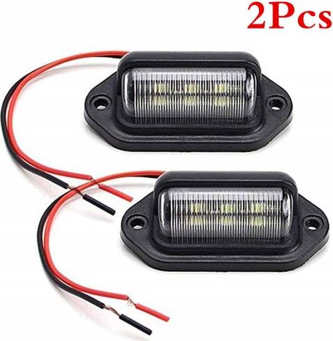 BCSMMCAR Car Rear Number License Plate Lights 2pcs
