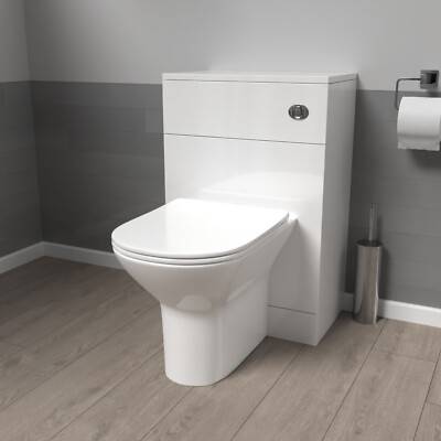 Nes Home 500mm Wc Unit Rimless Round Back Toilet