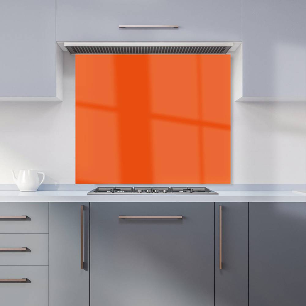 Warren Reed Designer Flame Orange Glass Kitchen Splashback 75 x 90 cm Splash Guard