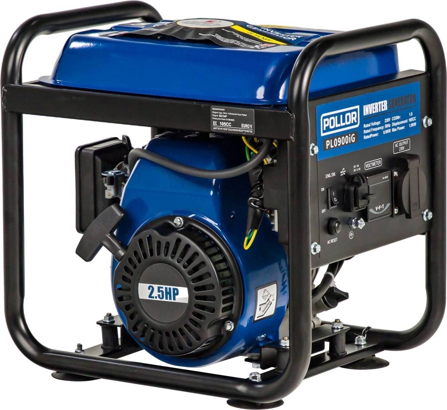 Compact Petrol Camping Inverter Generator 900W