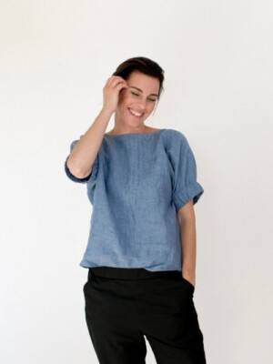 Assembly Line Paper Sewing Pattern Cuff Top Xs-l