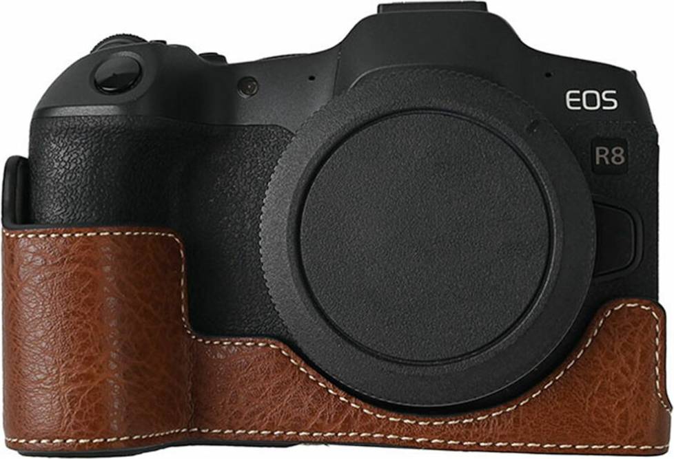 Canon EOS R8 Camera Half Case Litchi Texture