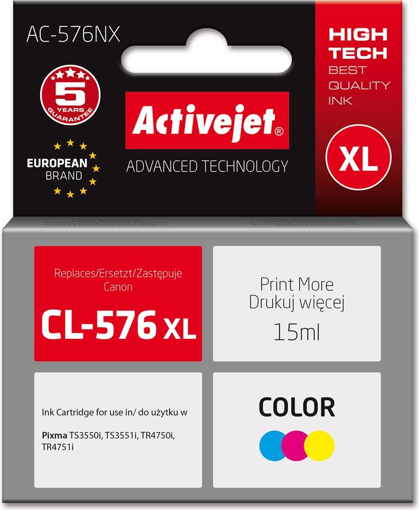 ActiveJet Ac-576nx Compatible Ink Cartridges Multicolor