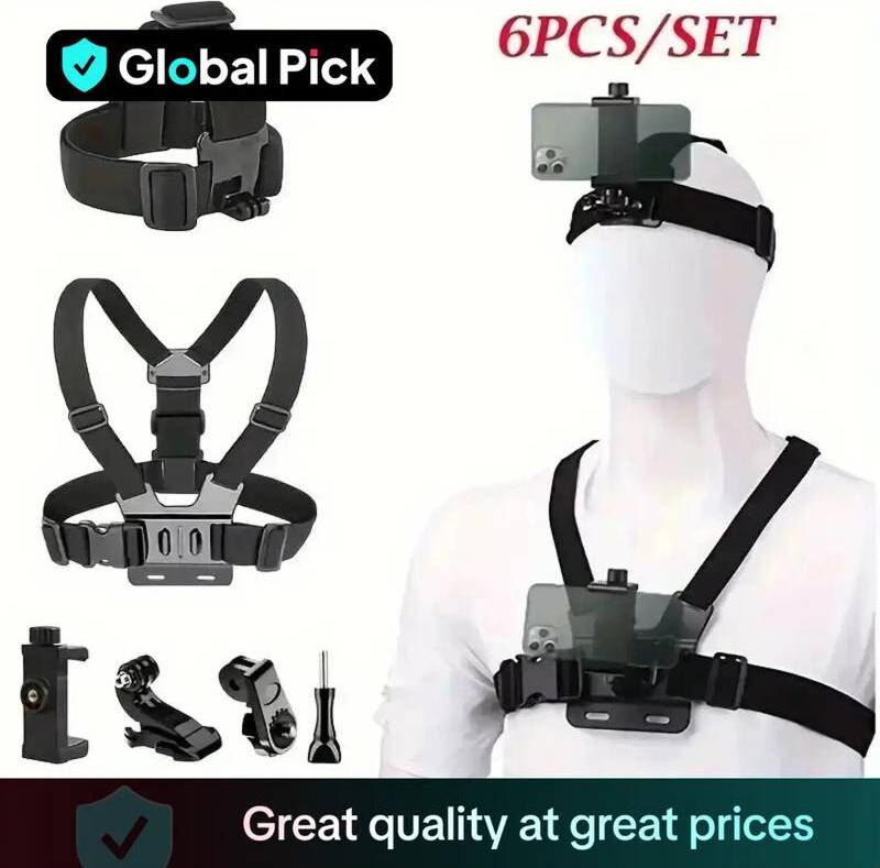 6pcs Action Camera Strap Set