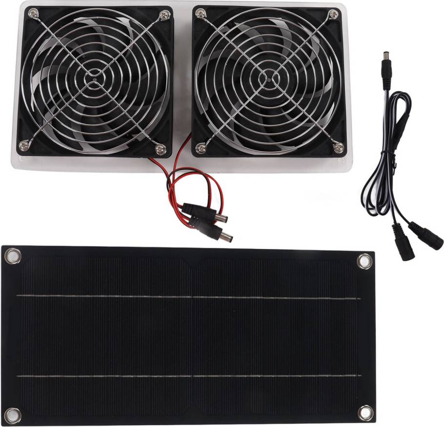 Solar Panel Fan Kit Waterproof Portable