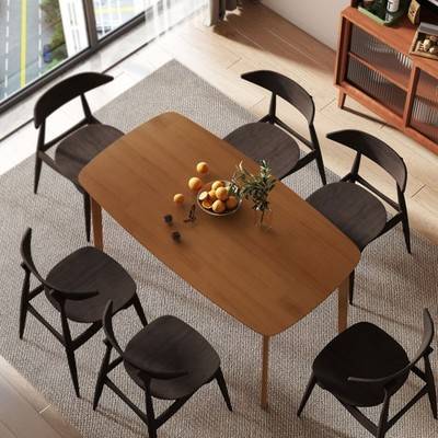 Homcom Rectangular Rustic Kitchen Table Dining Table
