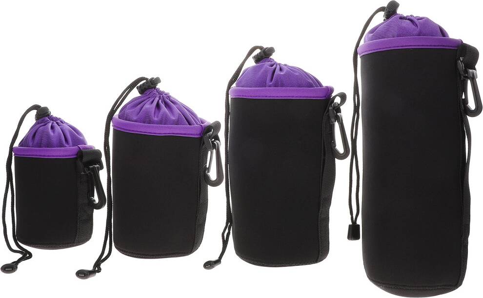 4pcs Camera Lens Bags With Drawstring