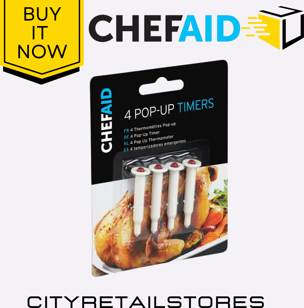 Chef Aid Pop Up Timers 4 Pack Kitchen Timer