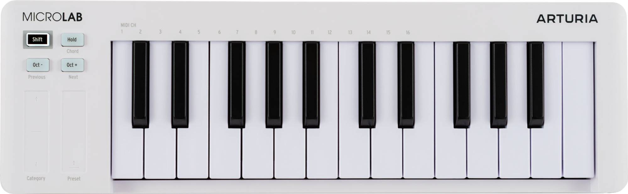 MicroLab Mk3 Midi Keyboard White