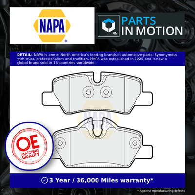 Napa Brake Pads Set Mini One F55 F56 1.5d Rear