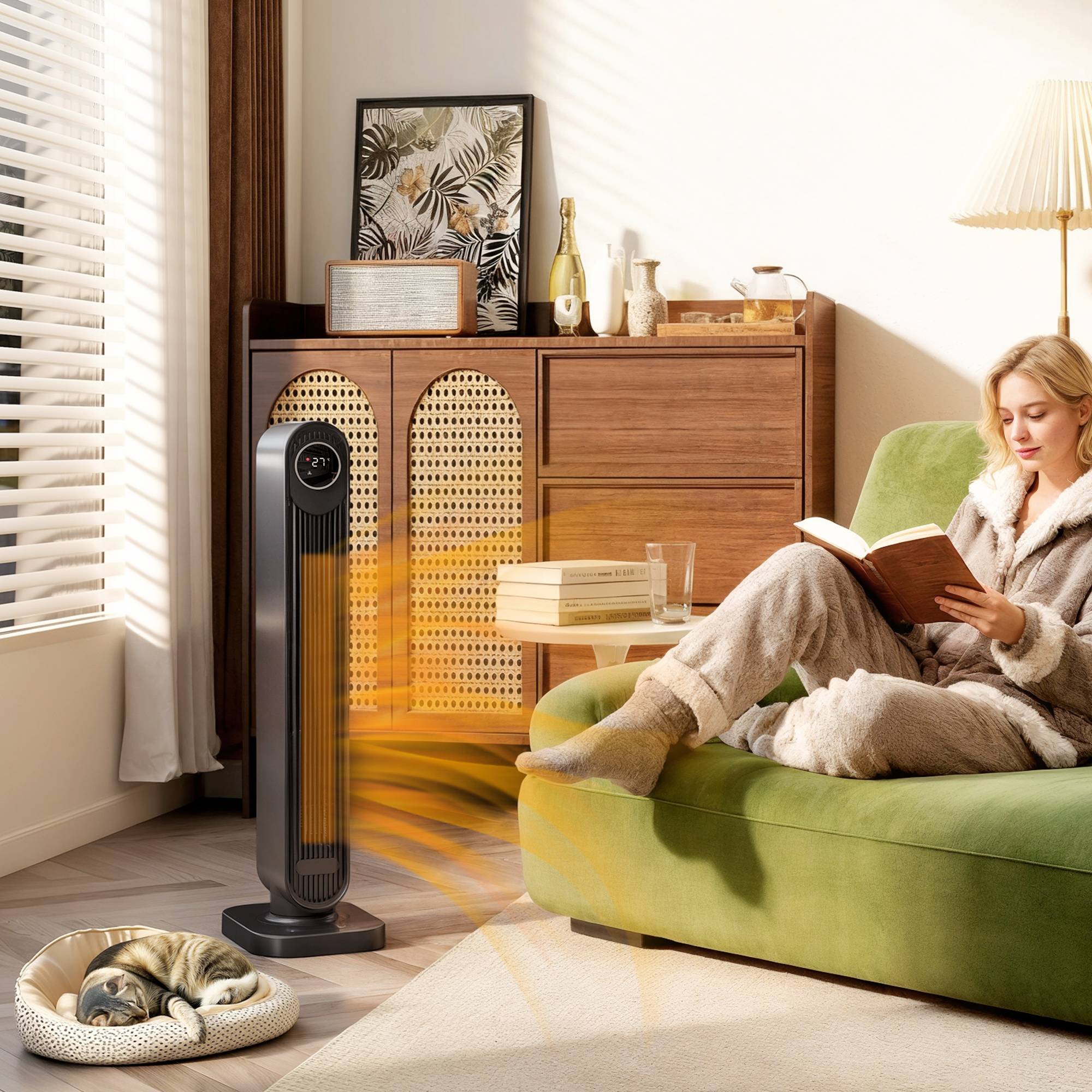Homcom 2000W Ceramic Electric Heater With Fan
