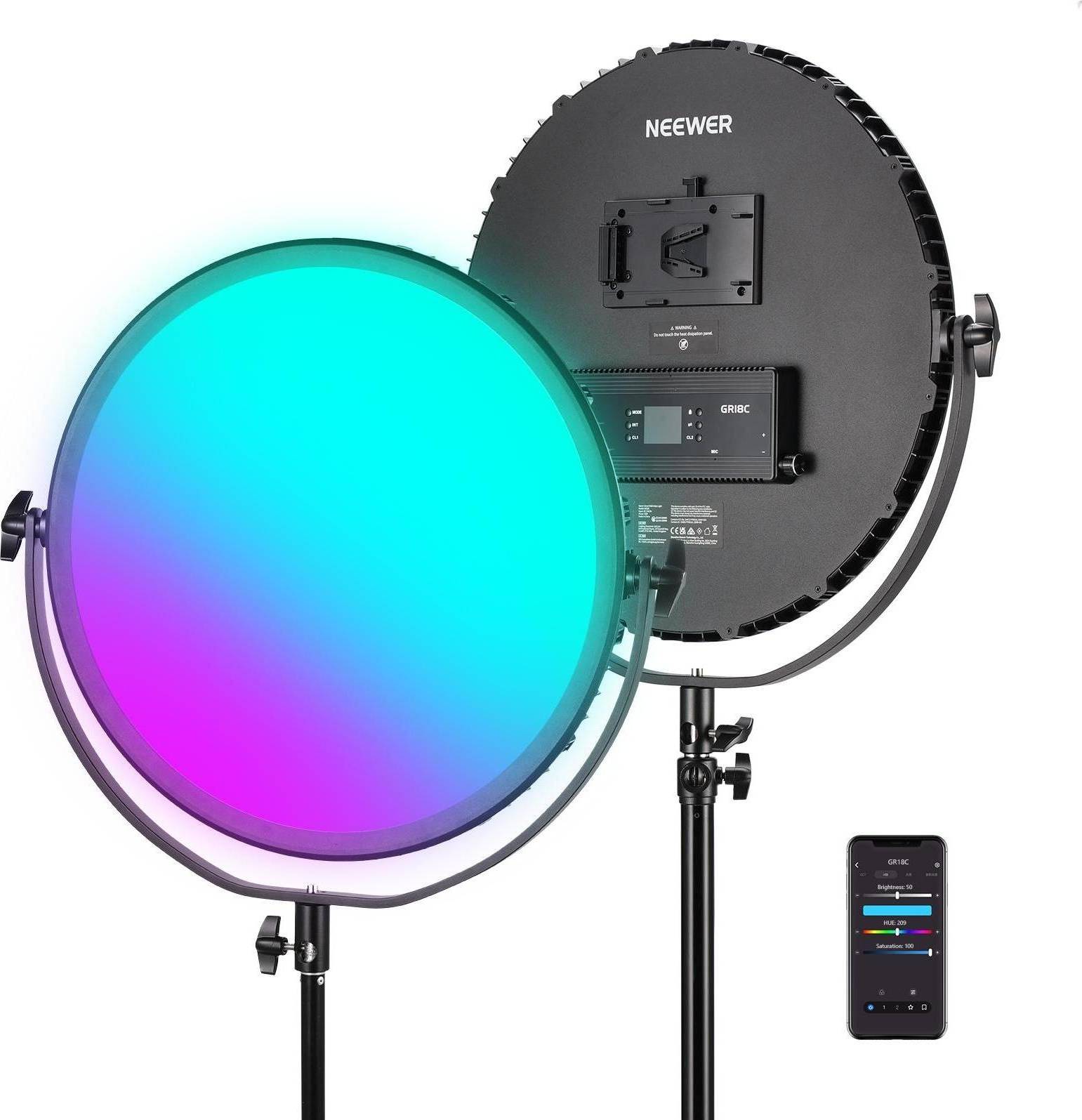 Neewer Rund LED Panel GR18C