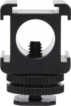 Metal Camera Tri Hot Shoe Mount Adapter
