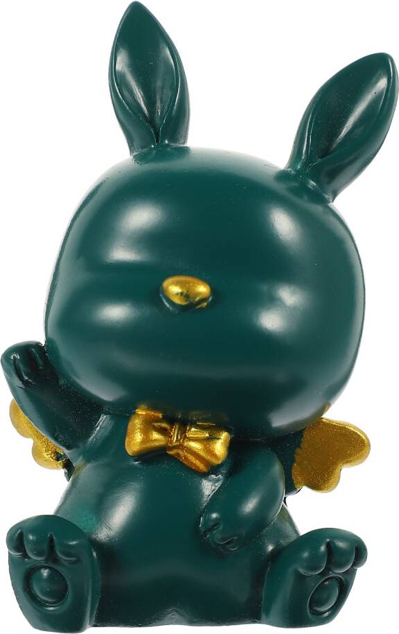 Inoomp 5pcs Resin Zodiac Rabbit Figurine