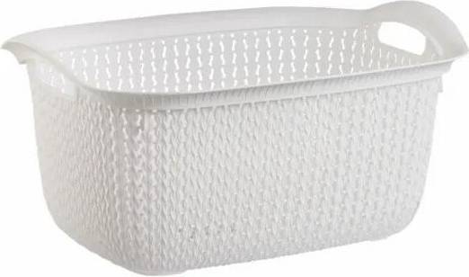Plastic laundry basket White Rectangular Plastic Laundry Basket