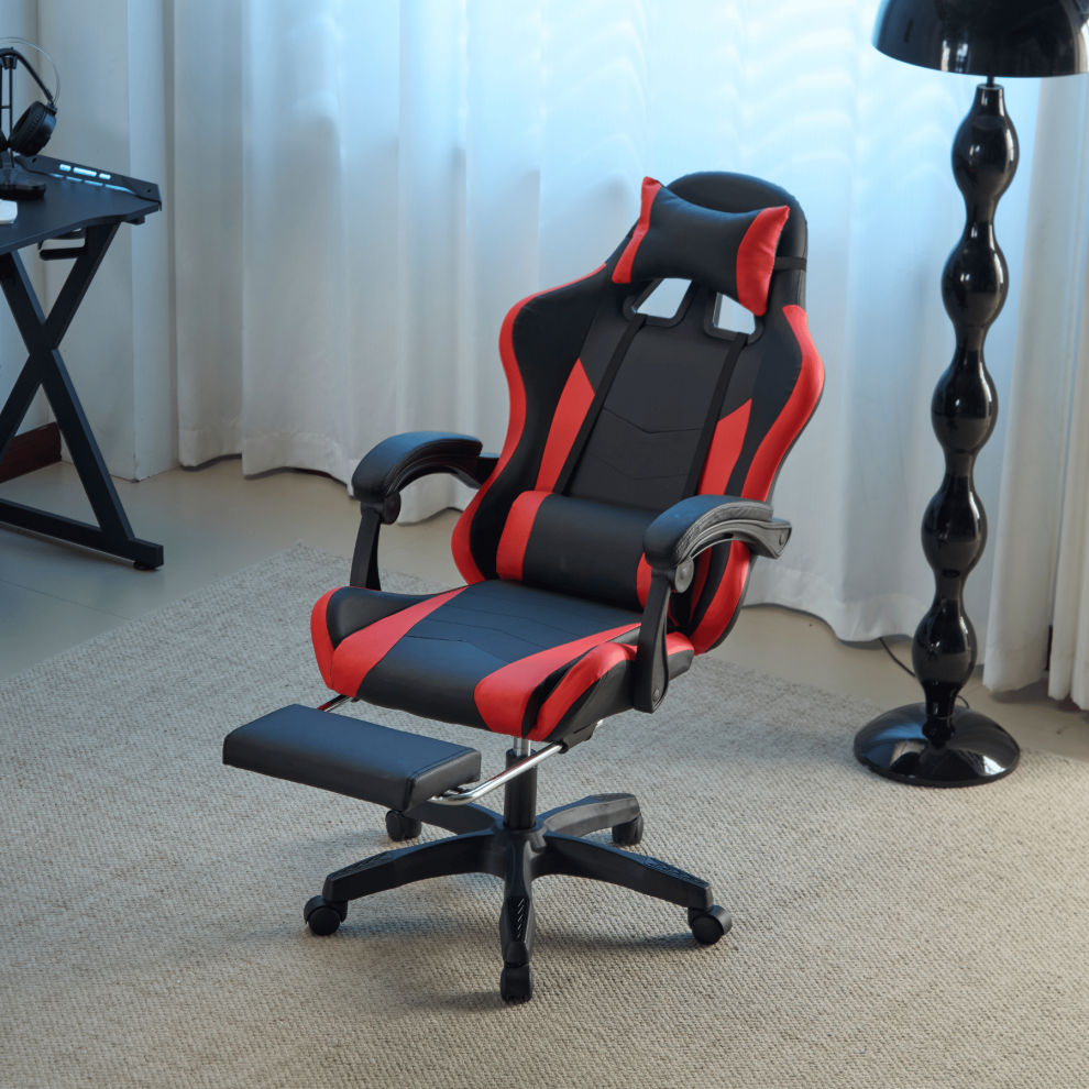 Home Source Racing Style Gaming Chair Lumbar Support