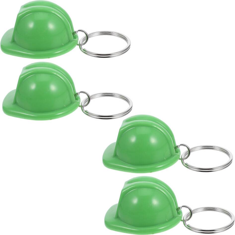 Inoomp Construction Hat Keychains Mini Key Rings