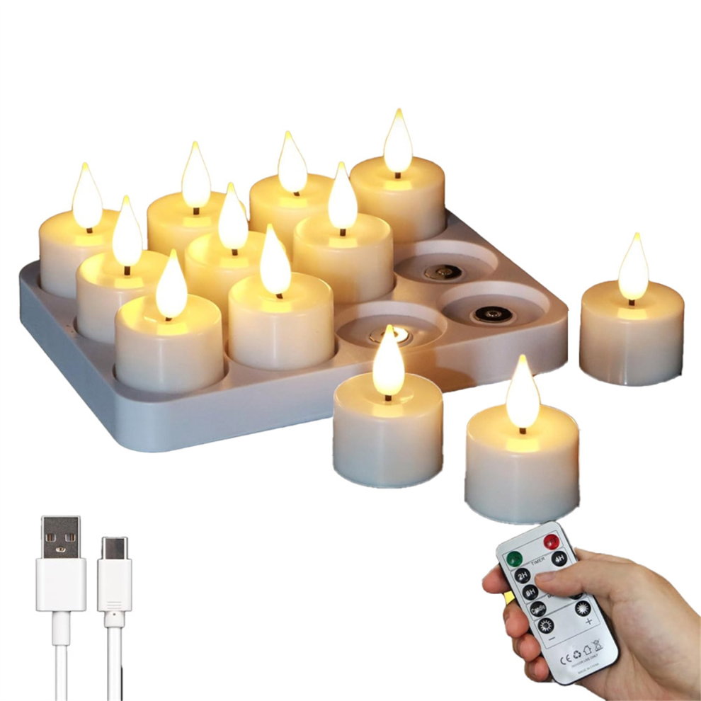 Rechargeable Tea Lights with Remote LED Candle