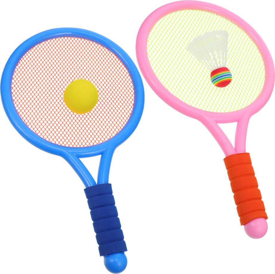 Totority Badminton Racquet Assorted Color Plastic Set
