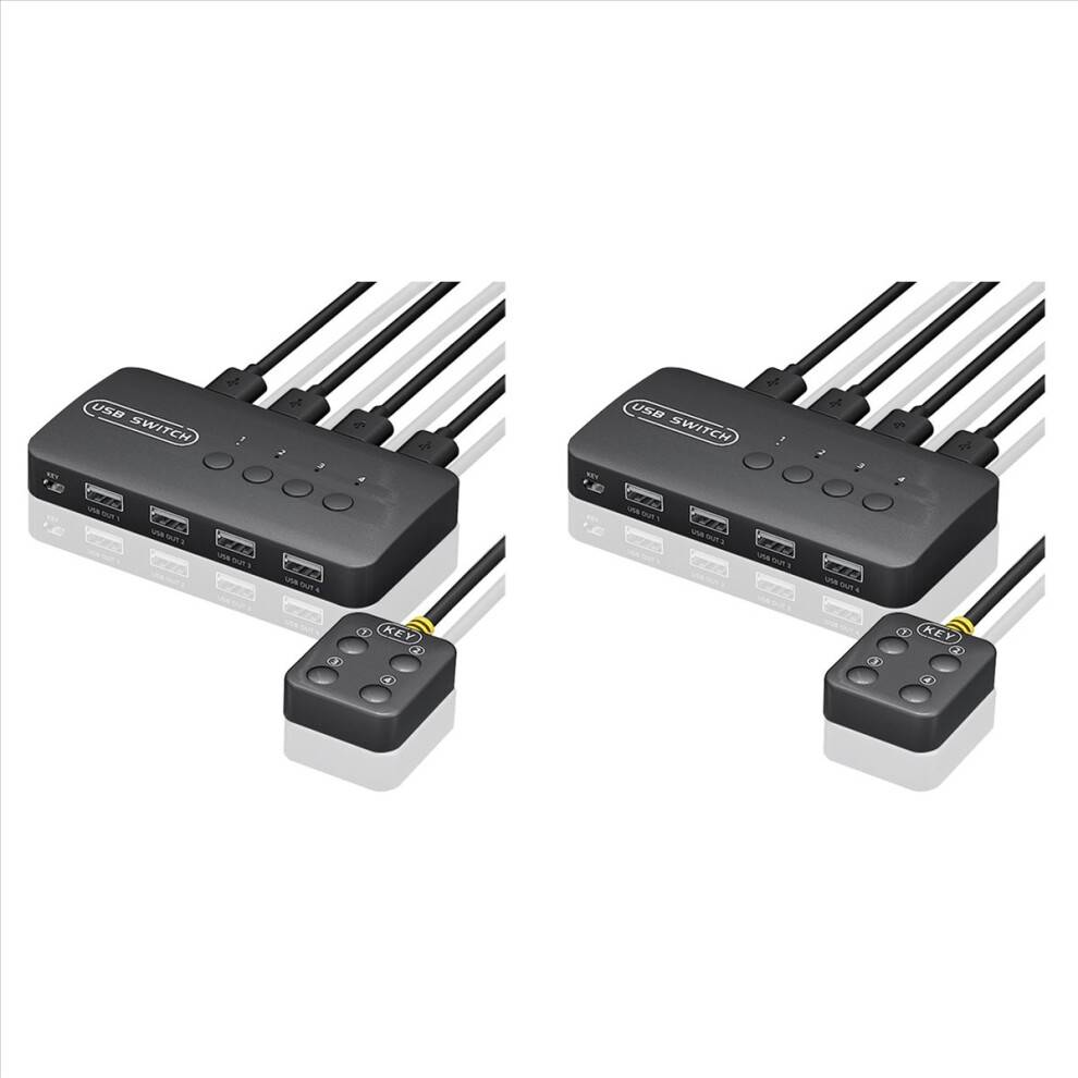 Melitt KVM Switch USB Shared Controller Adapter 4 Inputs