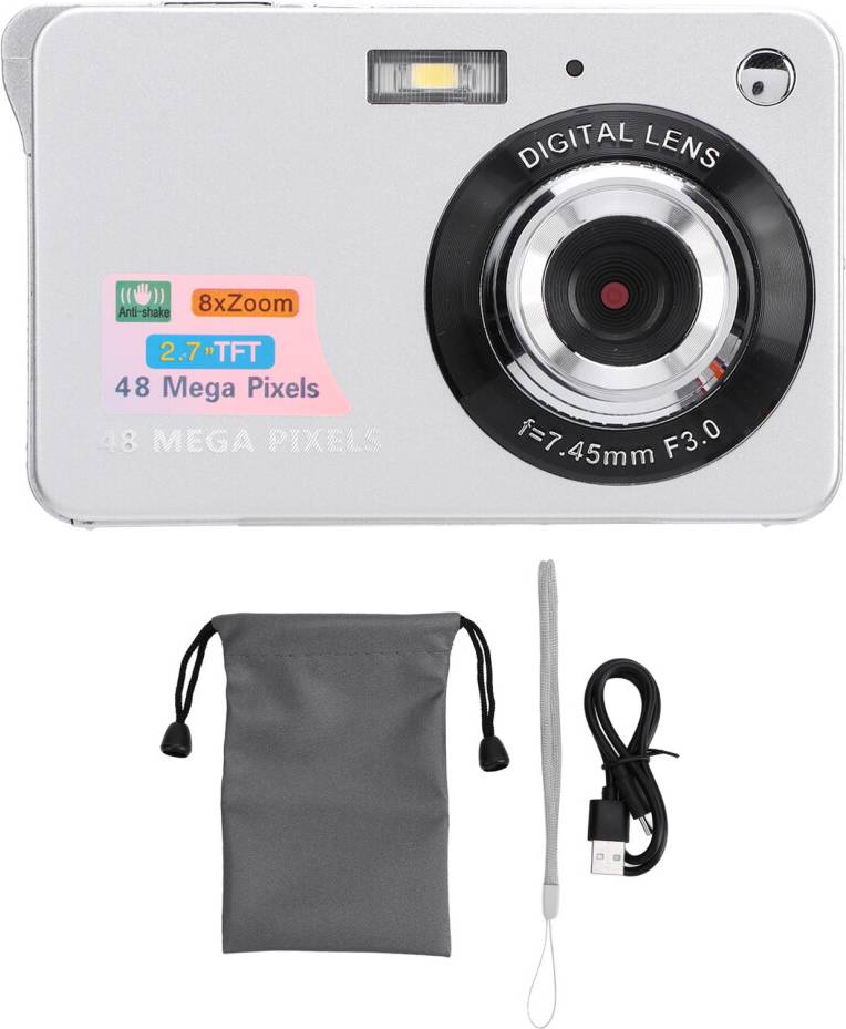 Digital Camera with Fill Light 2.7 Inch TFT LCD