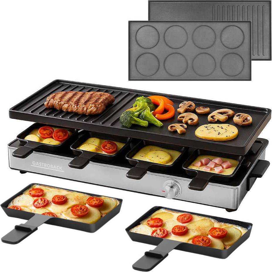 Raclette Gastroback Raclette Grill Wendeplatte