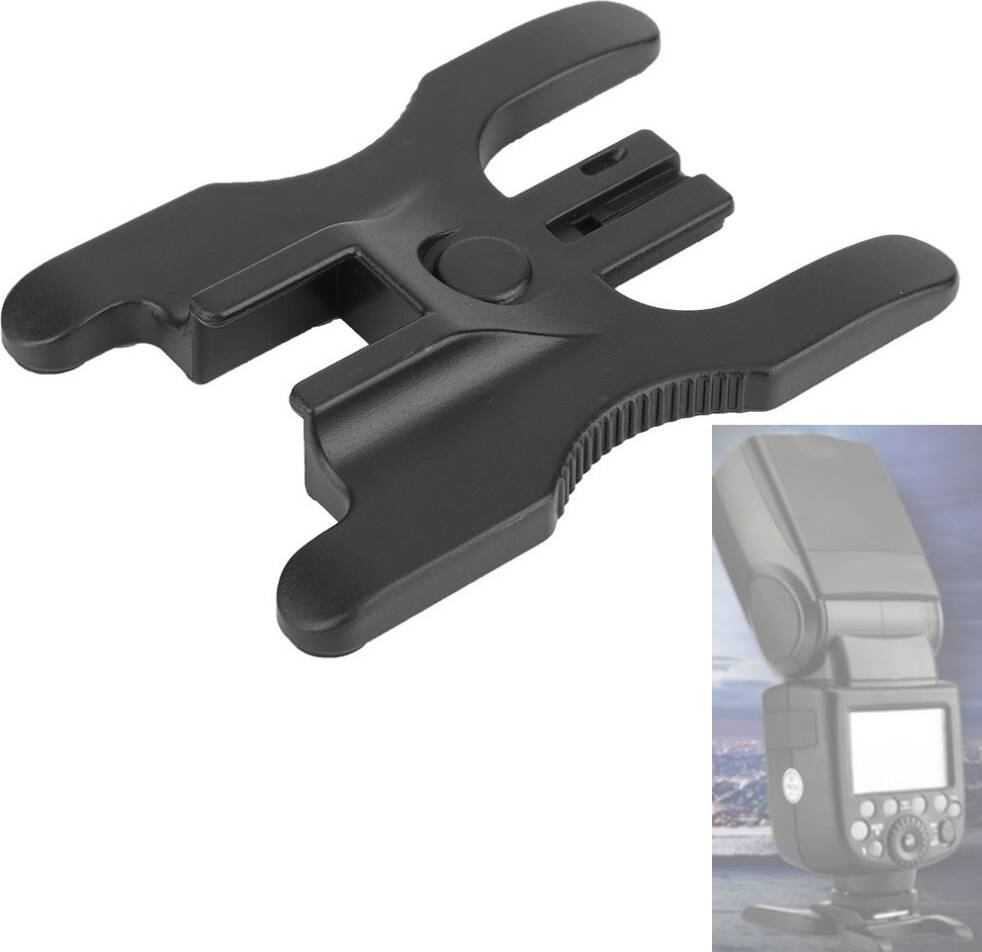Compact Sturdy Flash Bracket Double Hot Shoe