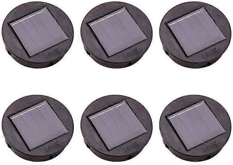 6Pc Solar Powered Replacement Round LED Light Box Markbelysning
