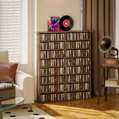 Homcom CD Storage Unit DVD Tower Blu-ray Shelf