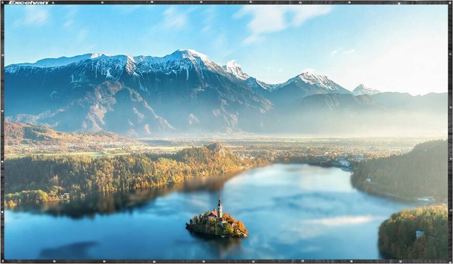 Excelvan 120 Inch 16 9 PVC Collapsible Projection Screen