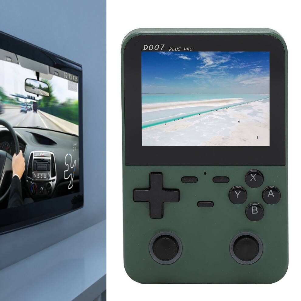 Green 3.5 Inch IPS Handheld Game Console