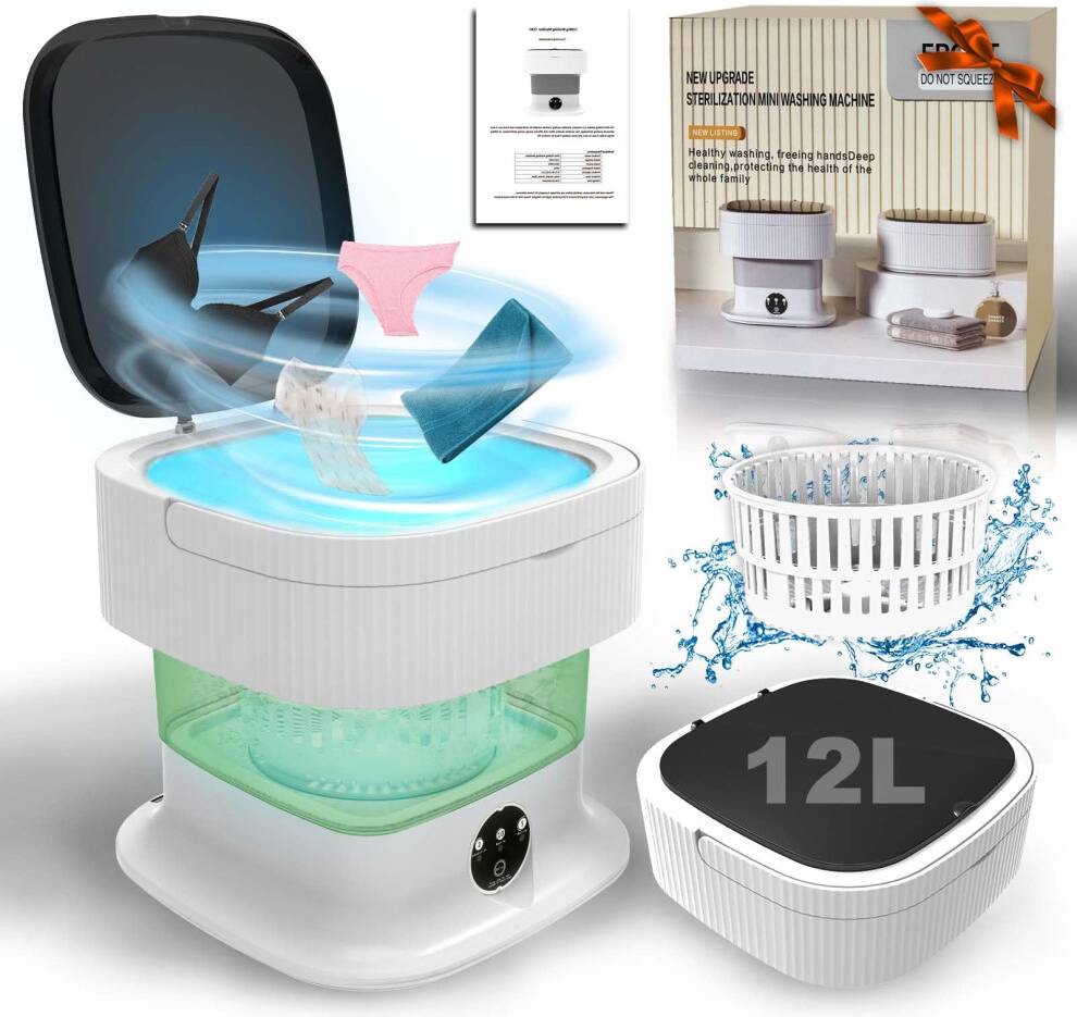 12L Foldable Mini Portable Washing Machine